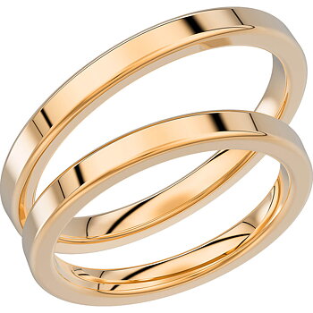 237-2,5 Smal slät ring i rödguld