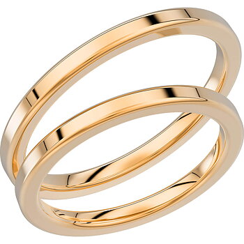 237-2 Smal slät ring i rödguld