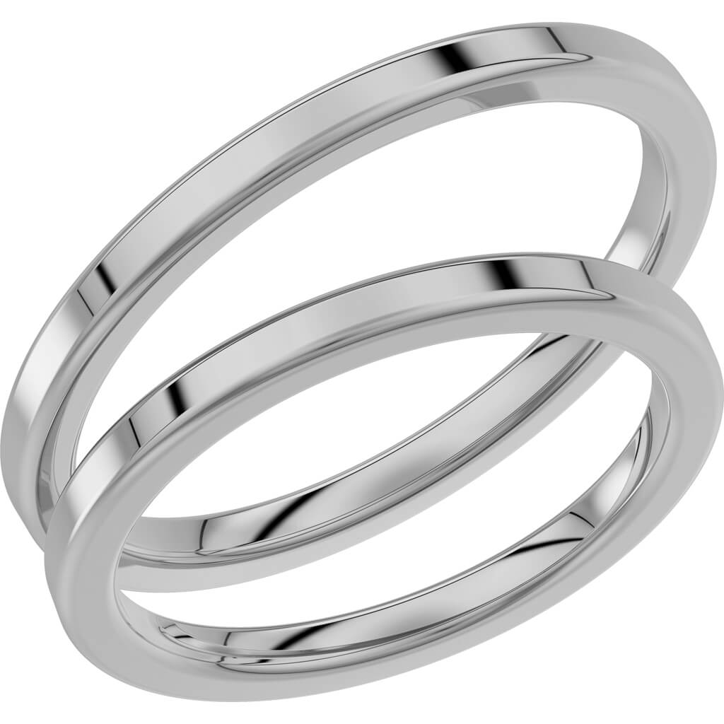 237-2 Smal slät ring i vitguld