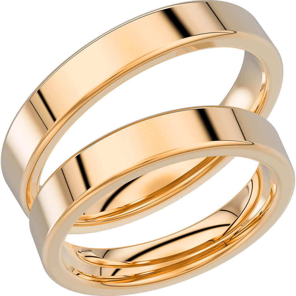237-4 - Slät ring i rödguld