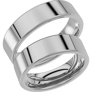 237-6 - Bred slät ring i vitguld