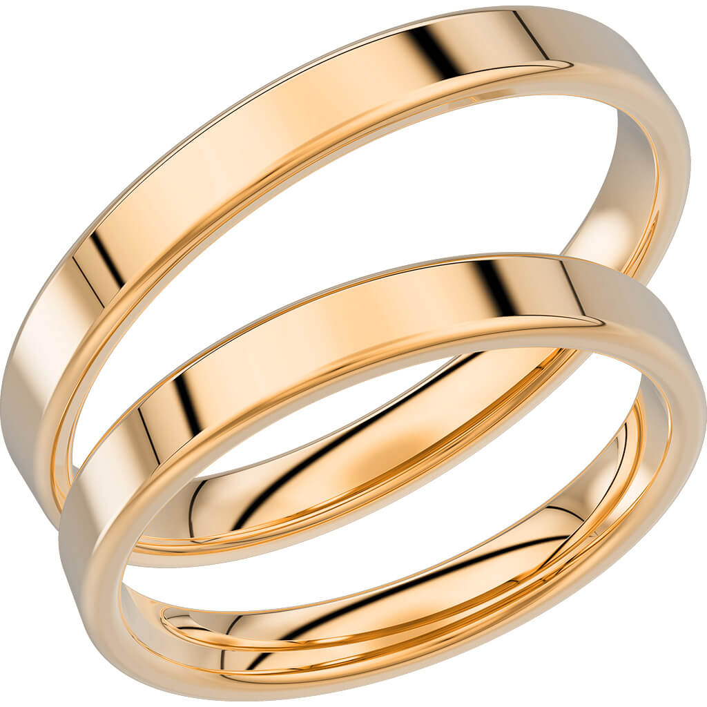 238-3 - Slät ring ring i rödguld