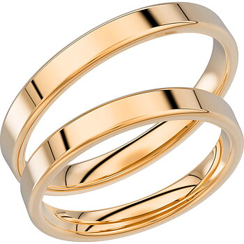 238-3 - Slät ring ring i rödguld