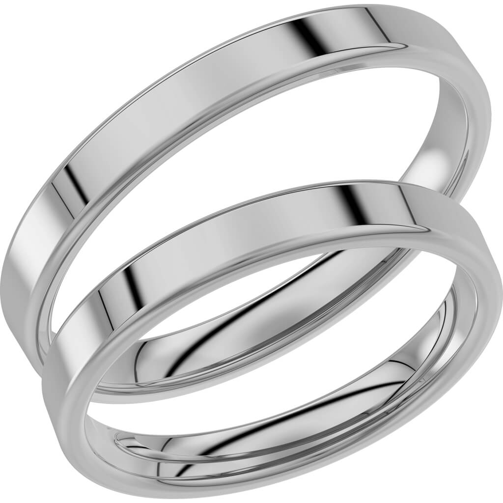 238-3 - Slät ring ring i vitguld