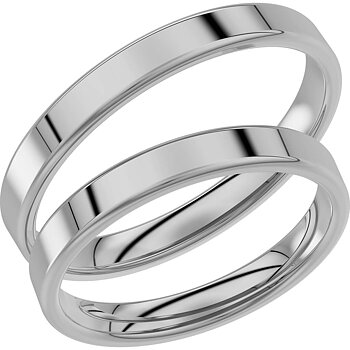 238-3 - Slät ring ring i vitguld