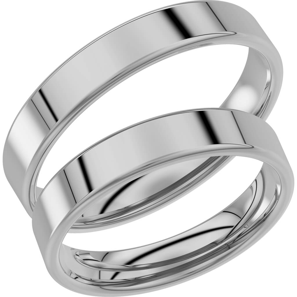 238-4 - Slät ring ring i vitguld