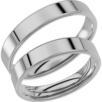238-4 - Slät ring ring i vitguld