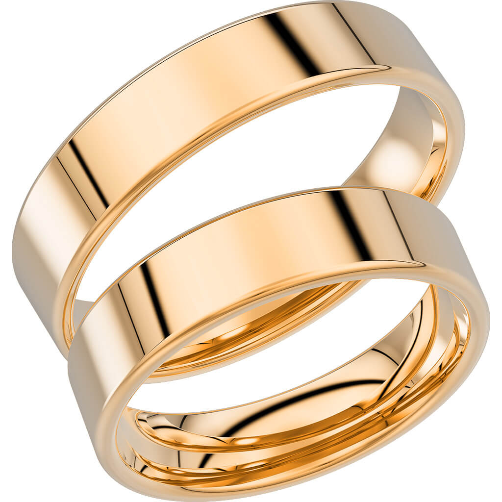 238-5 - Bred slät ring i rödguld