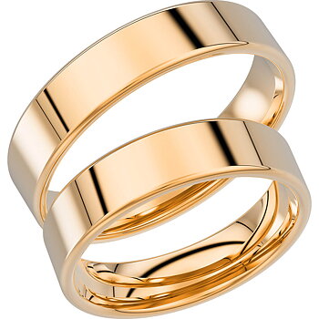 238-5 - Bred slät ring i rödguld