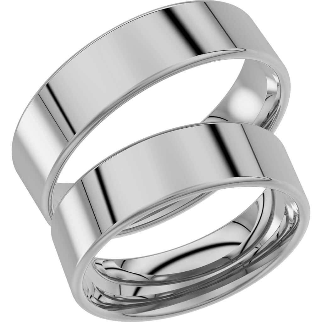 238-6 - Bred slät ring i vitguld