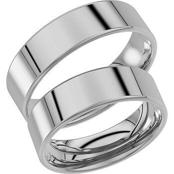 238-7 - Bred slät ring i vitguld