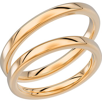 240-2,5 - Slät ring i rödguld