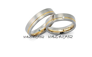 Förlovnings Ring i 18k vit & rött guld AZURO