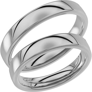240-4 - Slät ring i vitguld