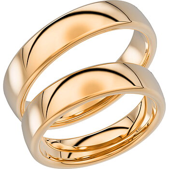 240-5 - Bred slät ring i rödguld