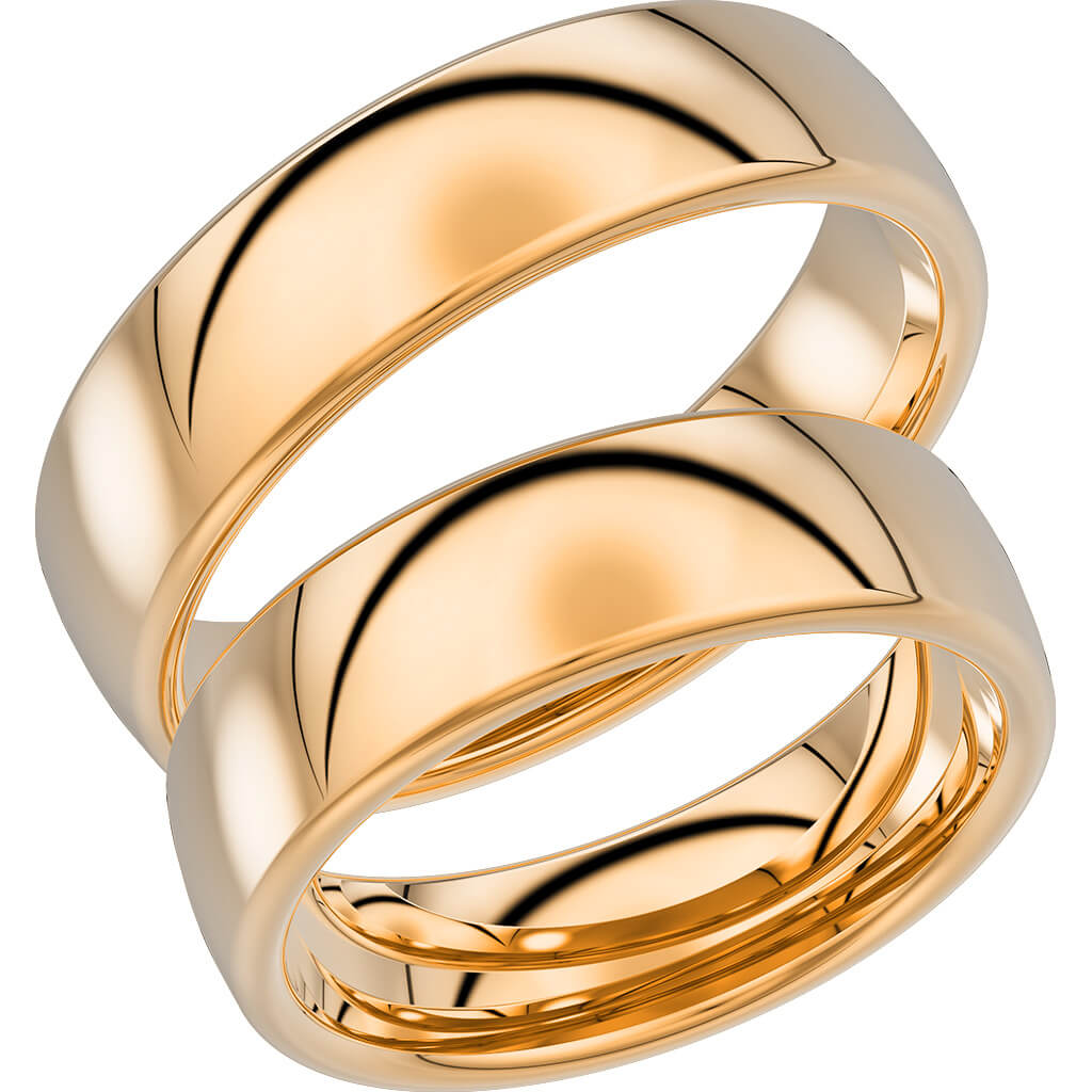 240-6 - Bred slät ring i rödguld