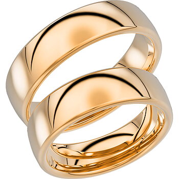 240-6 - Bred slät ring i rödguld