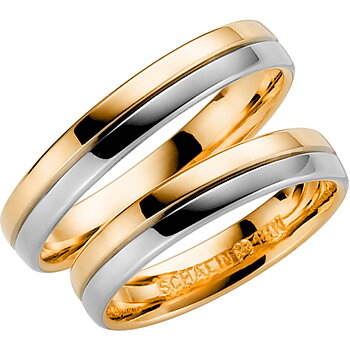 258-4 - Flerfrägad ring i rödguld & vitguld