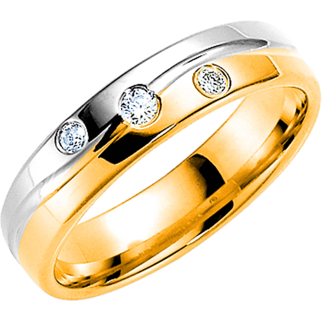 289-59.3 - Ring i rödguld och vitguld
