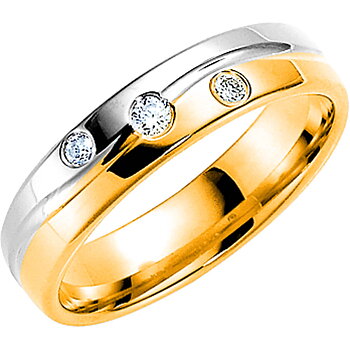289-59.3 - Ring i rödguld och vitguld