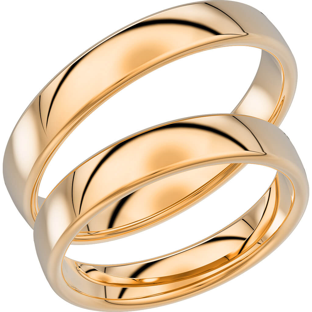 720-4 - Slät ring i rödguld