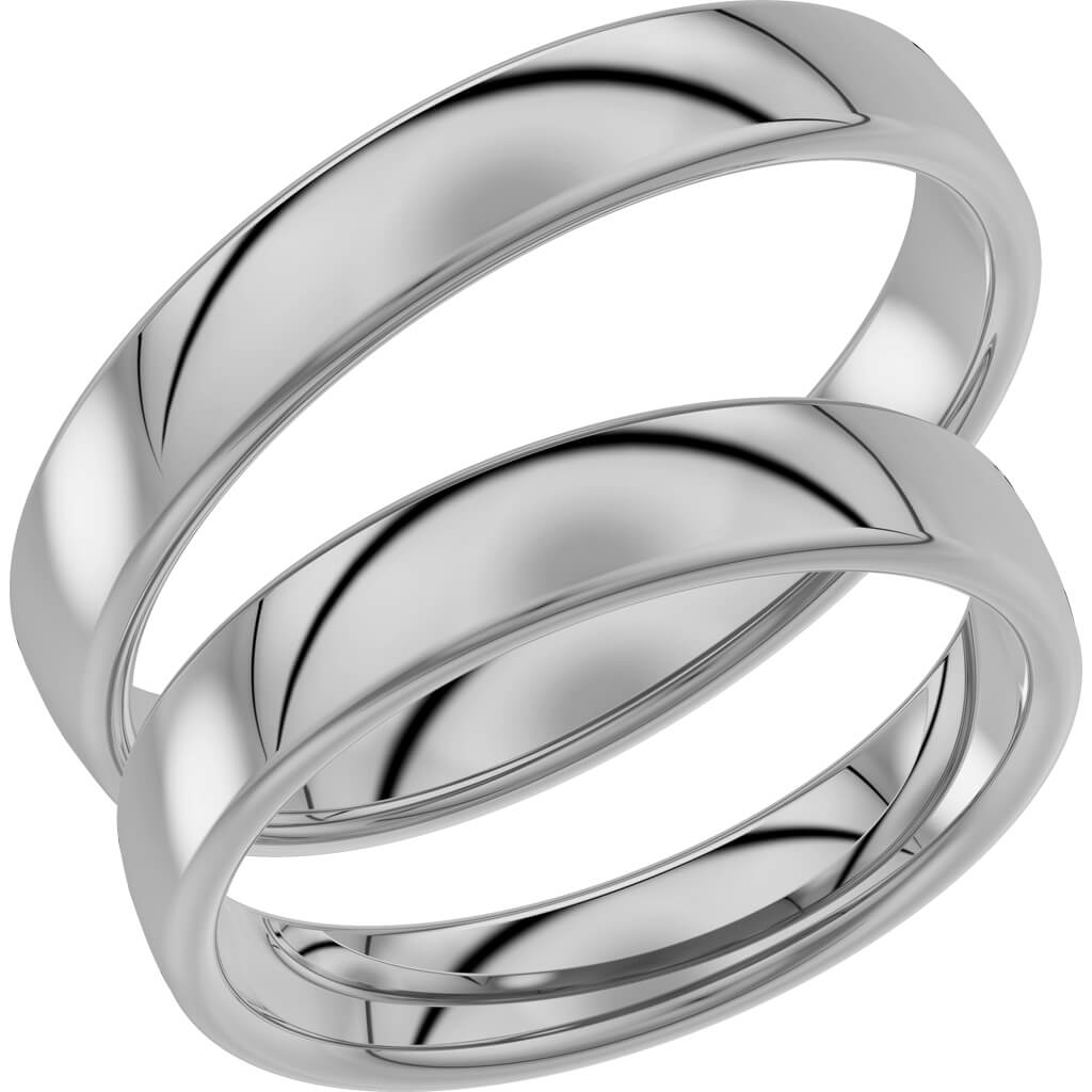 720-4 - Slät ring i vitguld