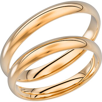 92-3 - Slät ring i rödguld