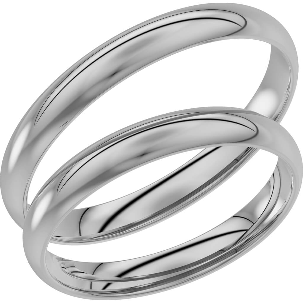 92-3 - Slät ring i vitguld