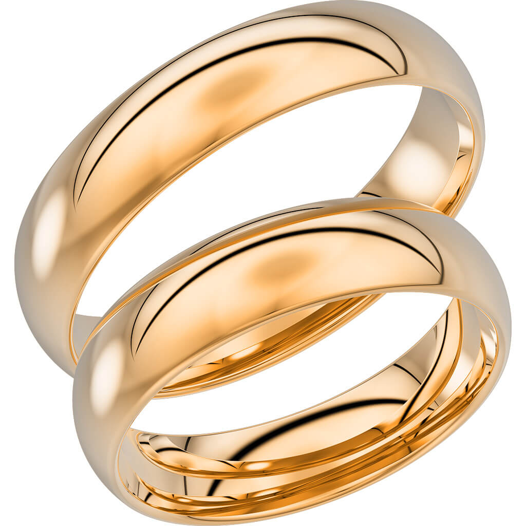 92-5 - Slät ring i rödguld