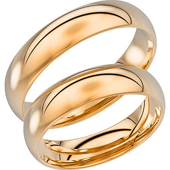 92-5 - Slät ring i rödguld