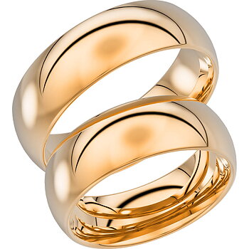 92-7 - Bred slät ring i rödguld
