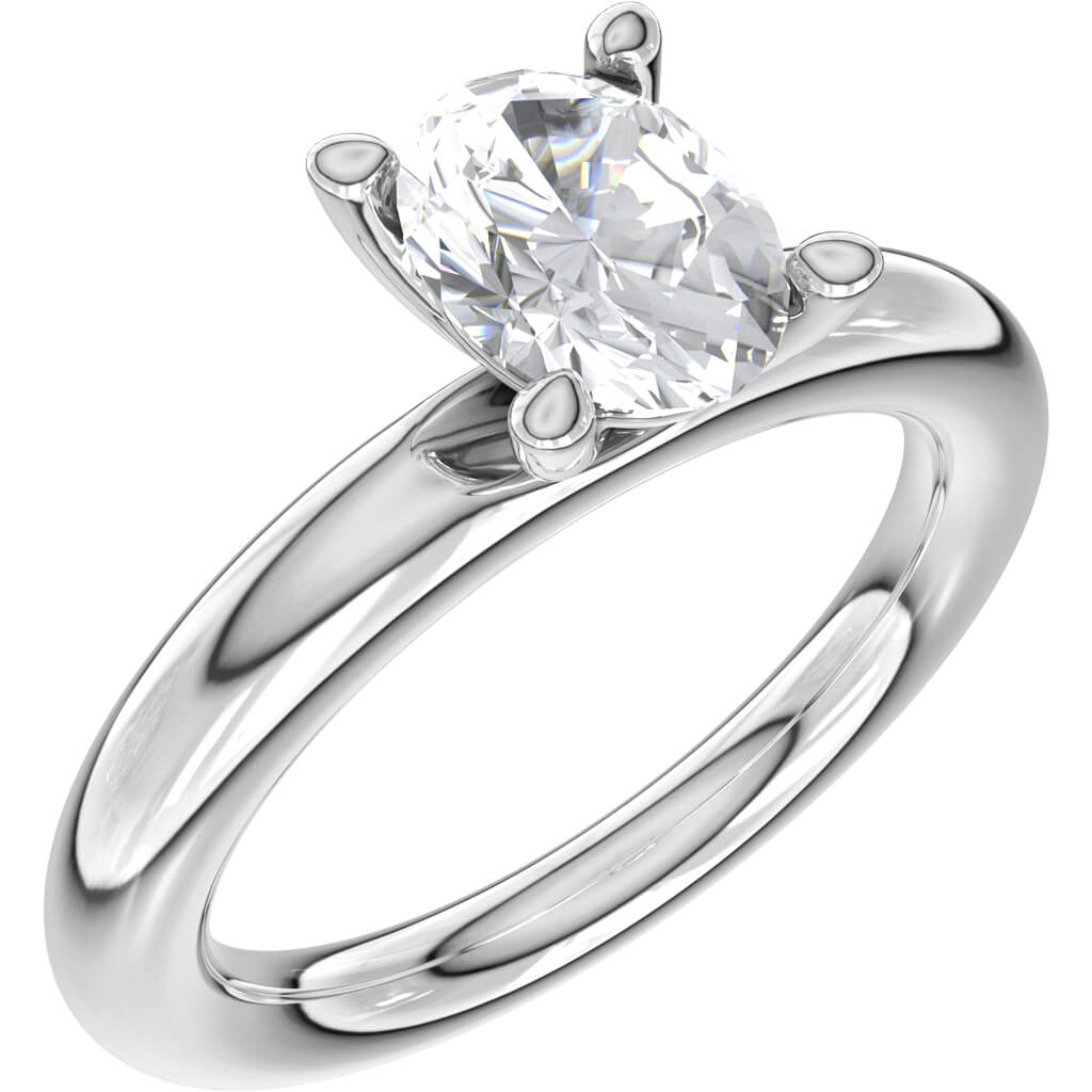 AURE 8S - Oval 0,70 Sapphire i vitguld