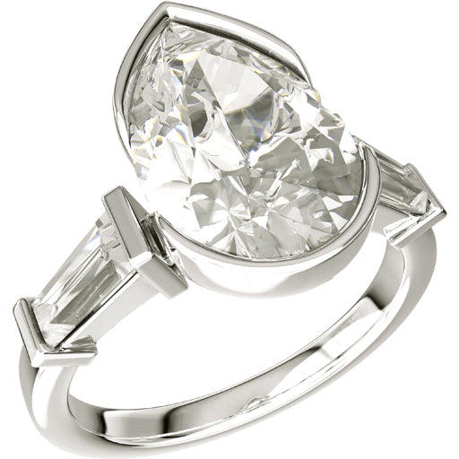 ELOGE - Pear Cut Diamond Ring 3,00 i vitguld