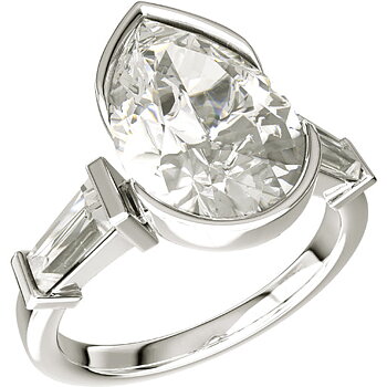 ELOGE - Pear Cut Diamond Ring 3,00 i vitguld