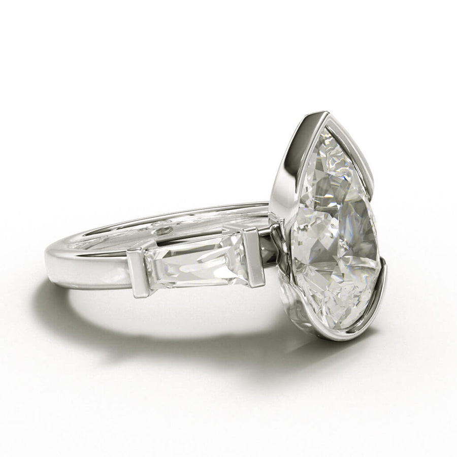 ELOGE - Pear Cut Diamond Ring 3,00 i vitguld - 2
