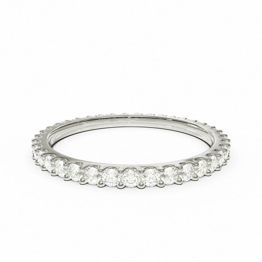 Eterna 02 - Alliansring hel i vitguld - 2