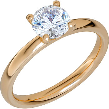 Glint 1,00 - Solitärring i rödguld