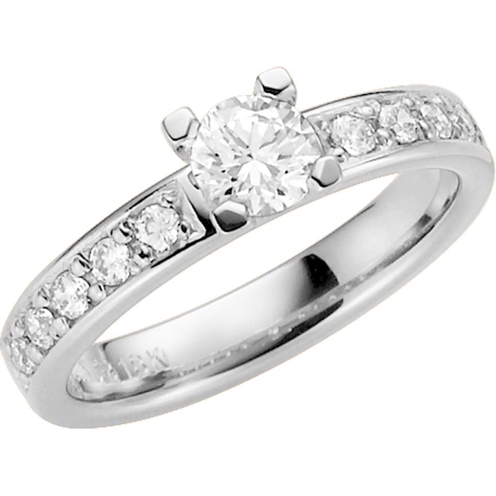 GNISTRA - Diamantring i vitguld