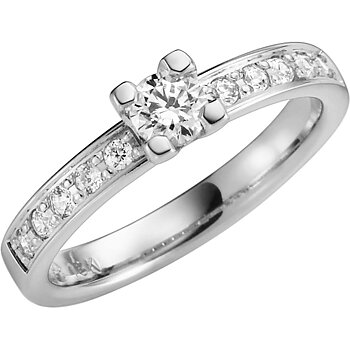 HIMLA - Diamantring i vitguld