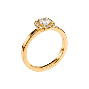 LOVE 04 - Smal haloring i rödguld