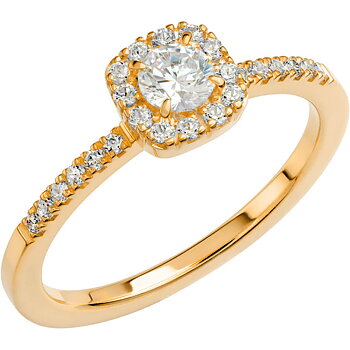 LOVE 05 - Smal haloring i rödguld