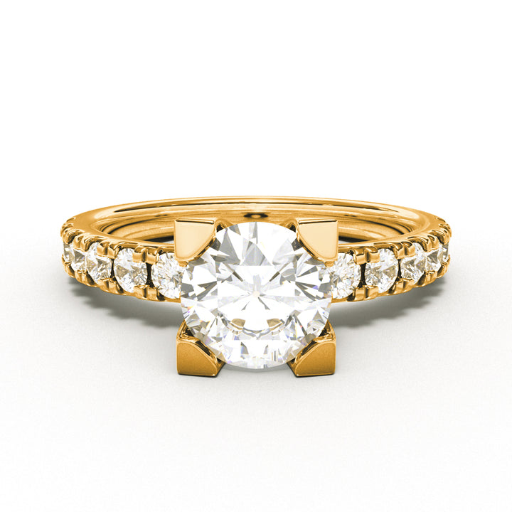 North017 - Lab grown diamantring i rödguld - 3