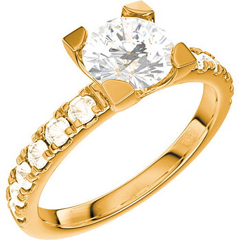North017 - Lab grown diamantring i rödguld