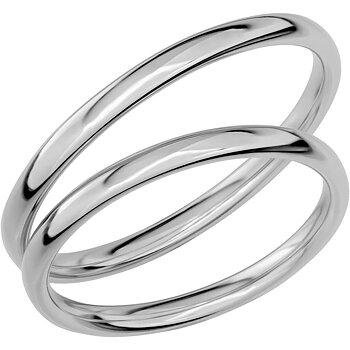 SR1001 - Smal slät ring i vitguld