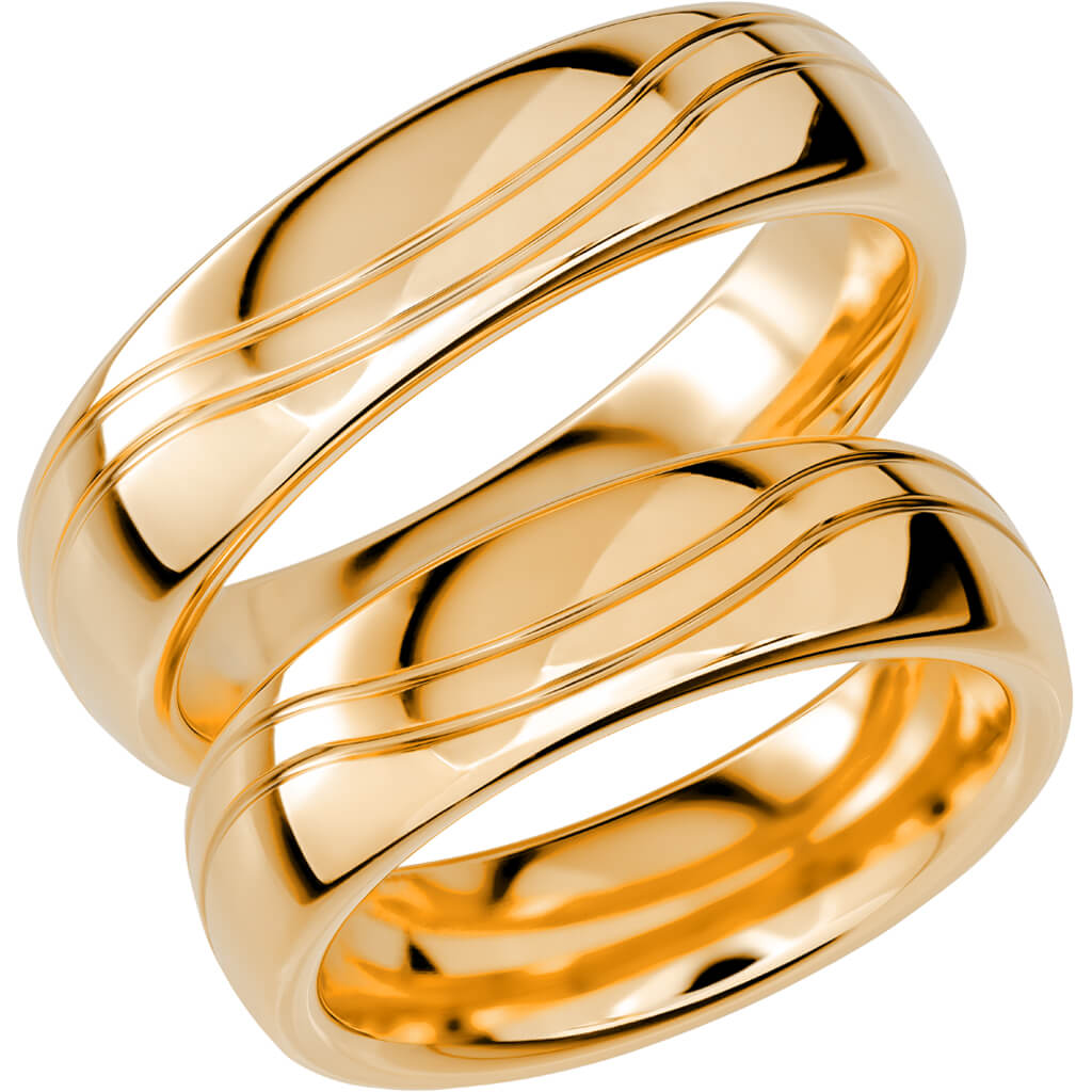 SR1007 - Bred slät ring i rödguld
