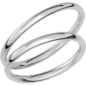 SR1008 - Smal slät ring i vitguld