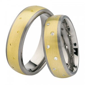Titanring med Gulguld TG95-6,5