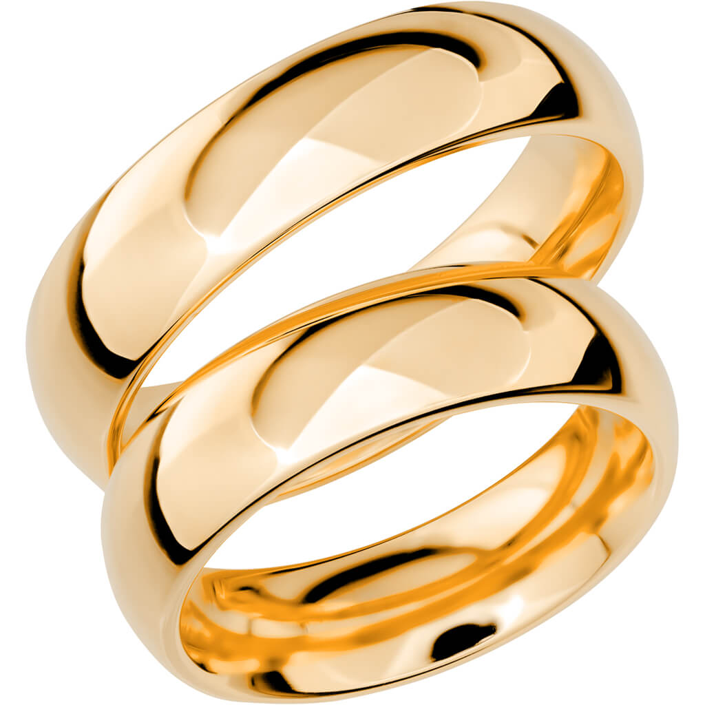 SR1014 - Bred slät ring i rödguld