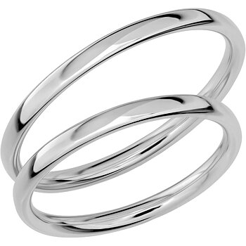 SR1015 - Smal slät ring i vitguld