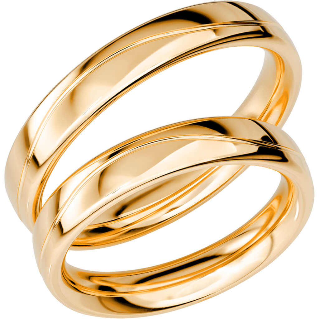 SR1019 - Slät Ring i rödguld